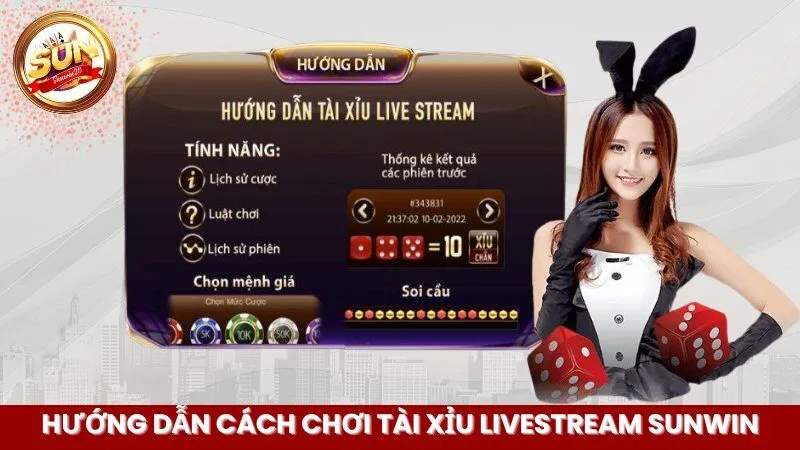 Hướng dẫn cách chơi Tài Xỉu Livestream Sunwin